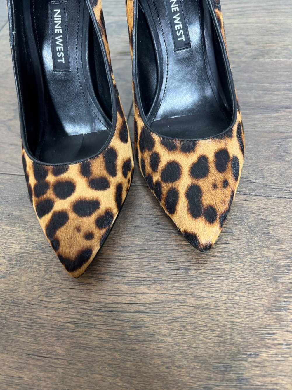 NINE WEST Tatiana Pointy Toe Stiletto Pumps Leopard Print Sz 5.5 NWOB - Picture 3 of 7